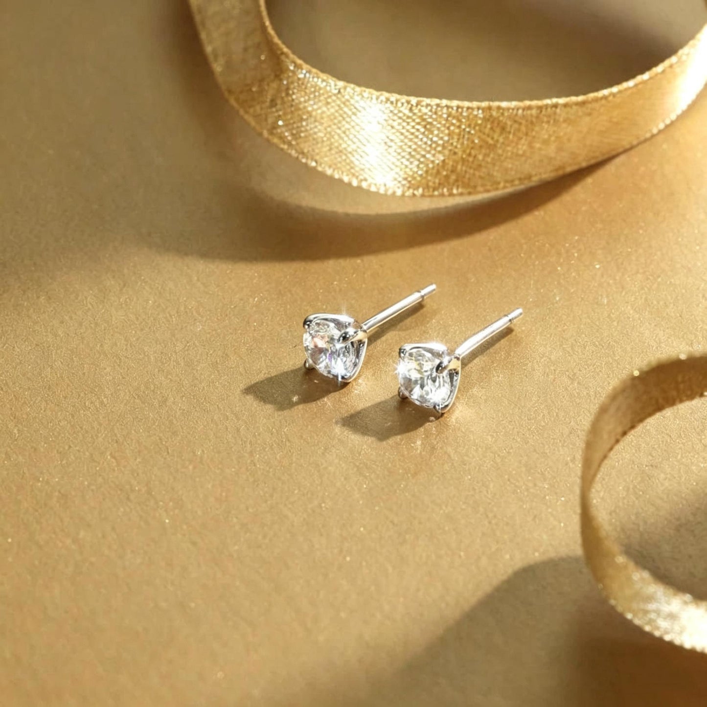 ECO Diamonds Newbie's Gift White color VAMERAY 0.5 Carat Flash Round Earring#2821