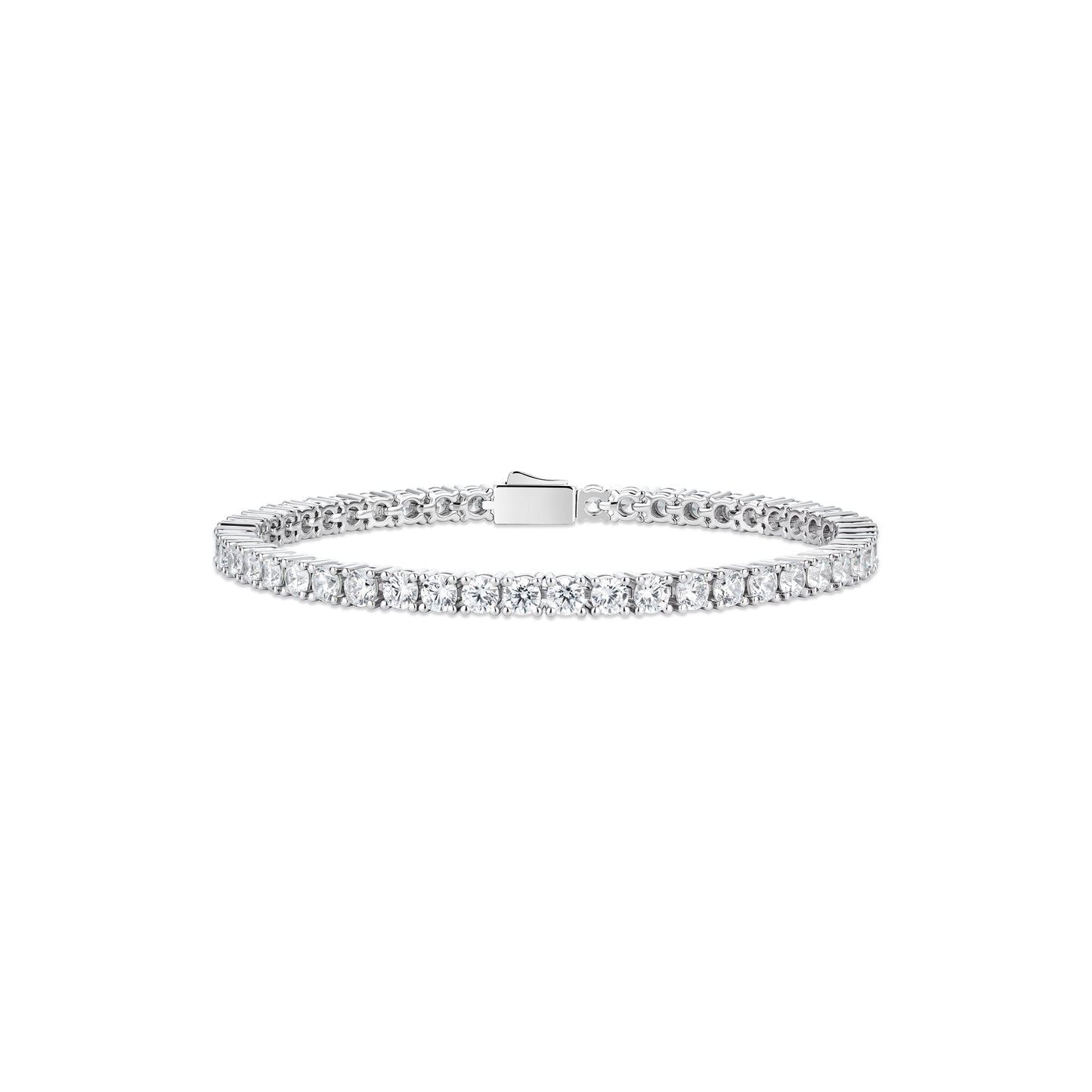VAMERAY #6336 10 Carat Round Brilliant Dainty Prong-Set Tennis Bracelet