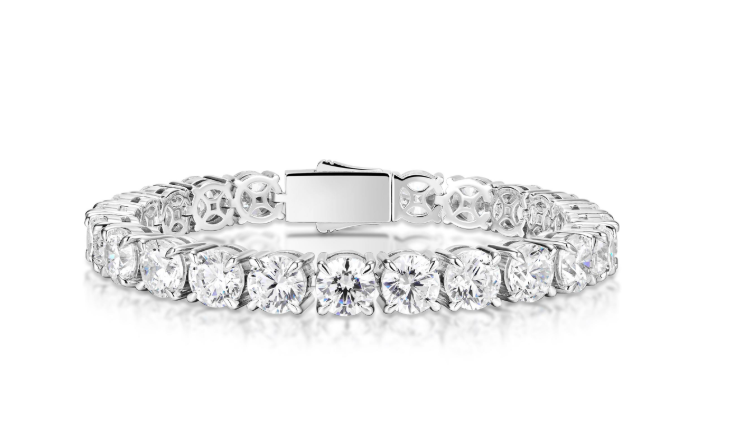 Custom 3.5 CTW Round Cut Tennis Bracelet, 15.5cm
