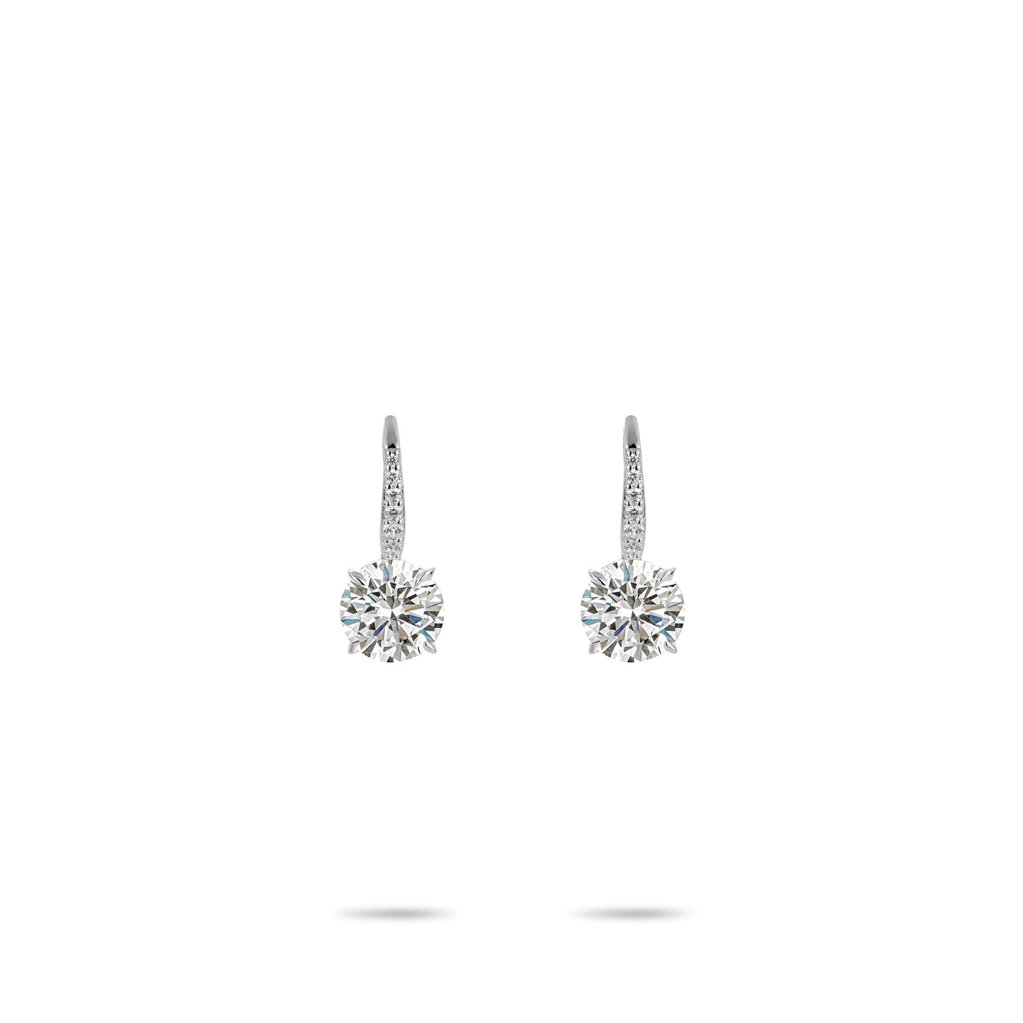 VAMERAY ECO Diamonds Wedding collection: Modern Welfare Exclusive: Modern "Round cut" Earrings,925 sterling silver 3ct #2270