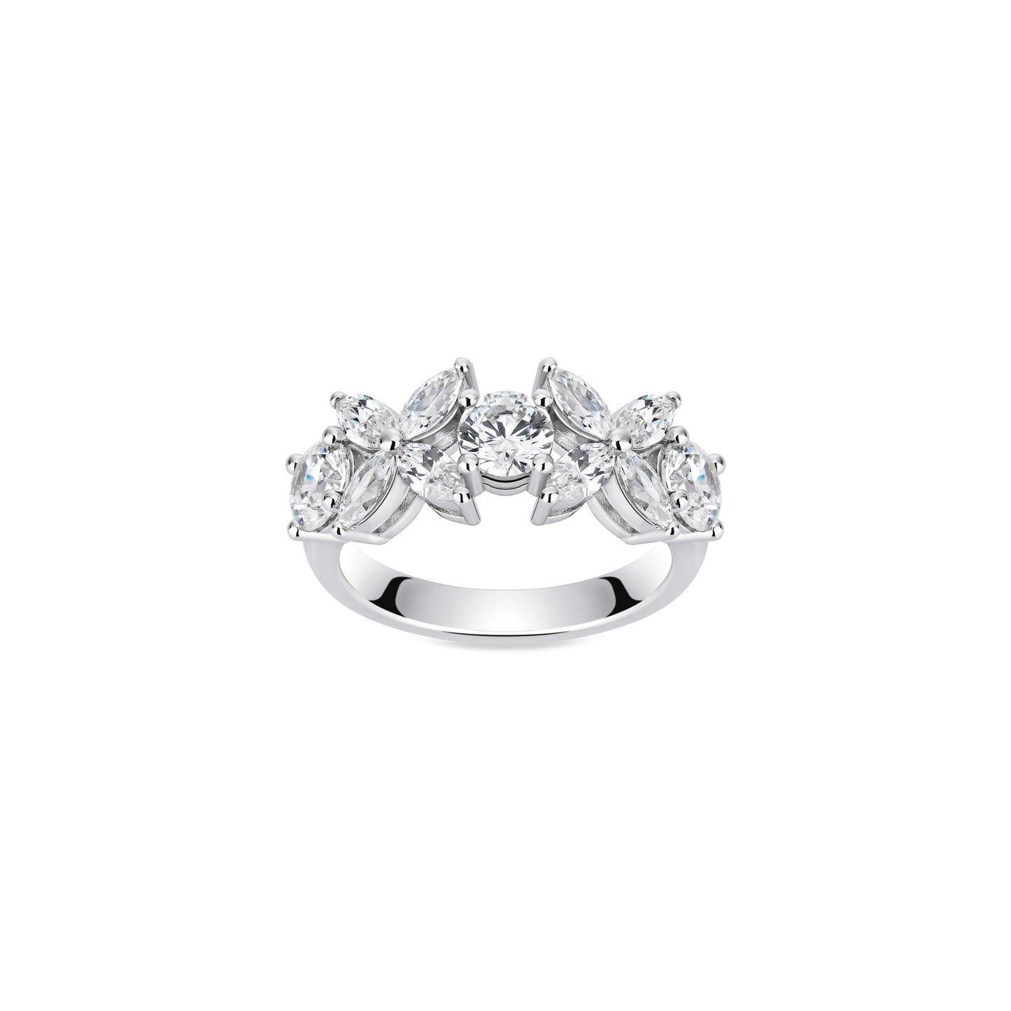 VAMERAY #6167 5 Carat Prong-Set Multi-Cut Butterfly Stackable Ring