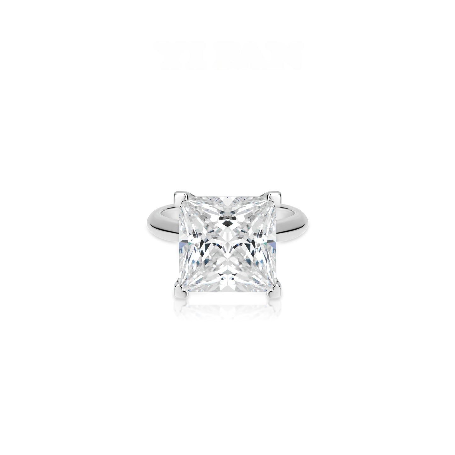 ECO Diamonds Micro-setting D color VAMERAY 15 Carat Princess White Ring#13600