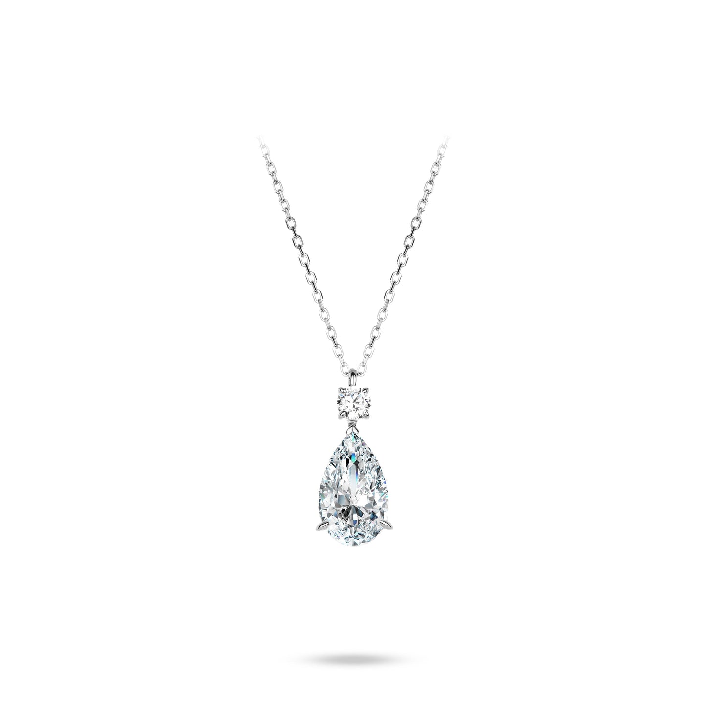 Pure Radiance Collection: Modern Brilliant Cherished Desire exquisite Pear Necklace #20940