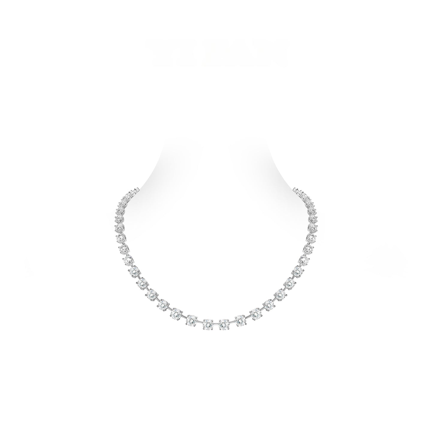 VAMERAY #2271 80 Carat Round Brilliant Station Prong-Set Tennis Necklace