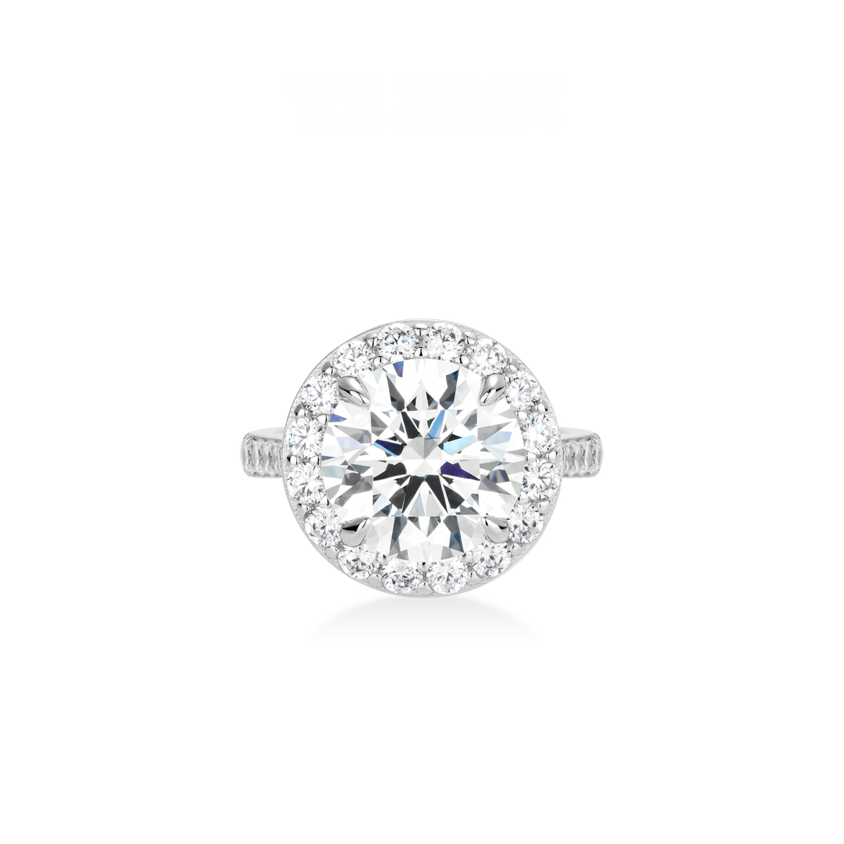 VAMERAY #12118 8 Carat Halo Round White Custom 4 Ring