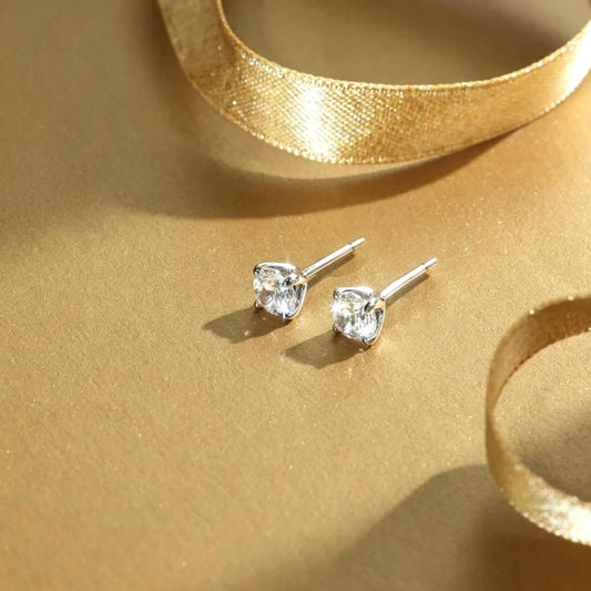 ECO Diamonds Newbie's Gift White color VAMERAY 0.5 Carat Flash Round Earring#2821