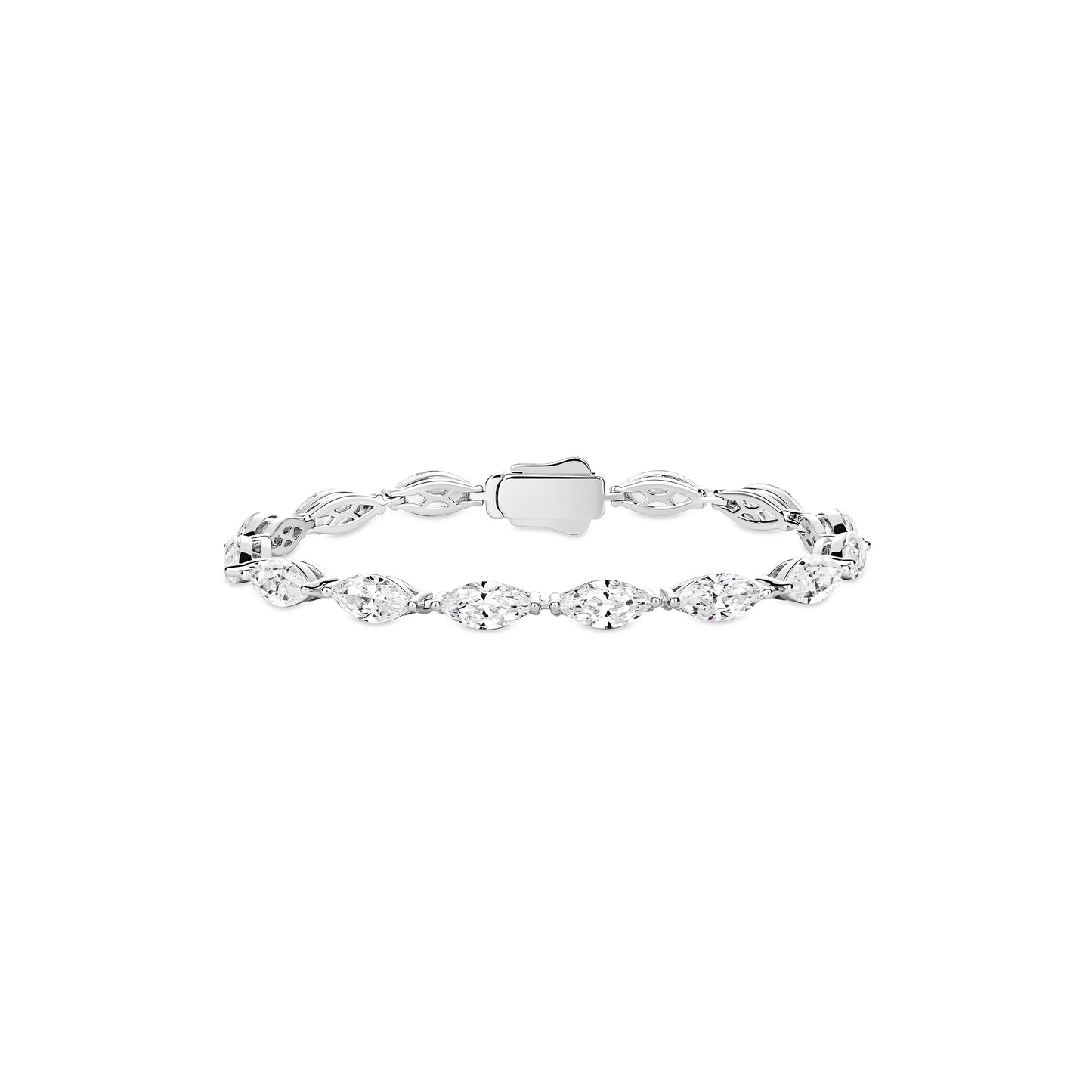 VAMERAY #32644 25 Carat Marquise Cut Prong-Set Station Tennis Bracelet