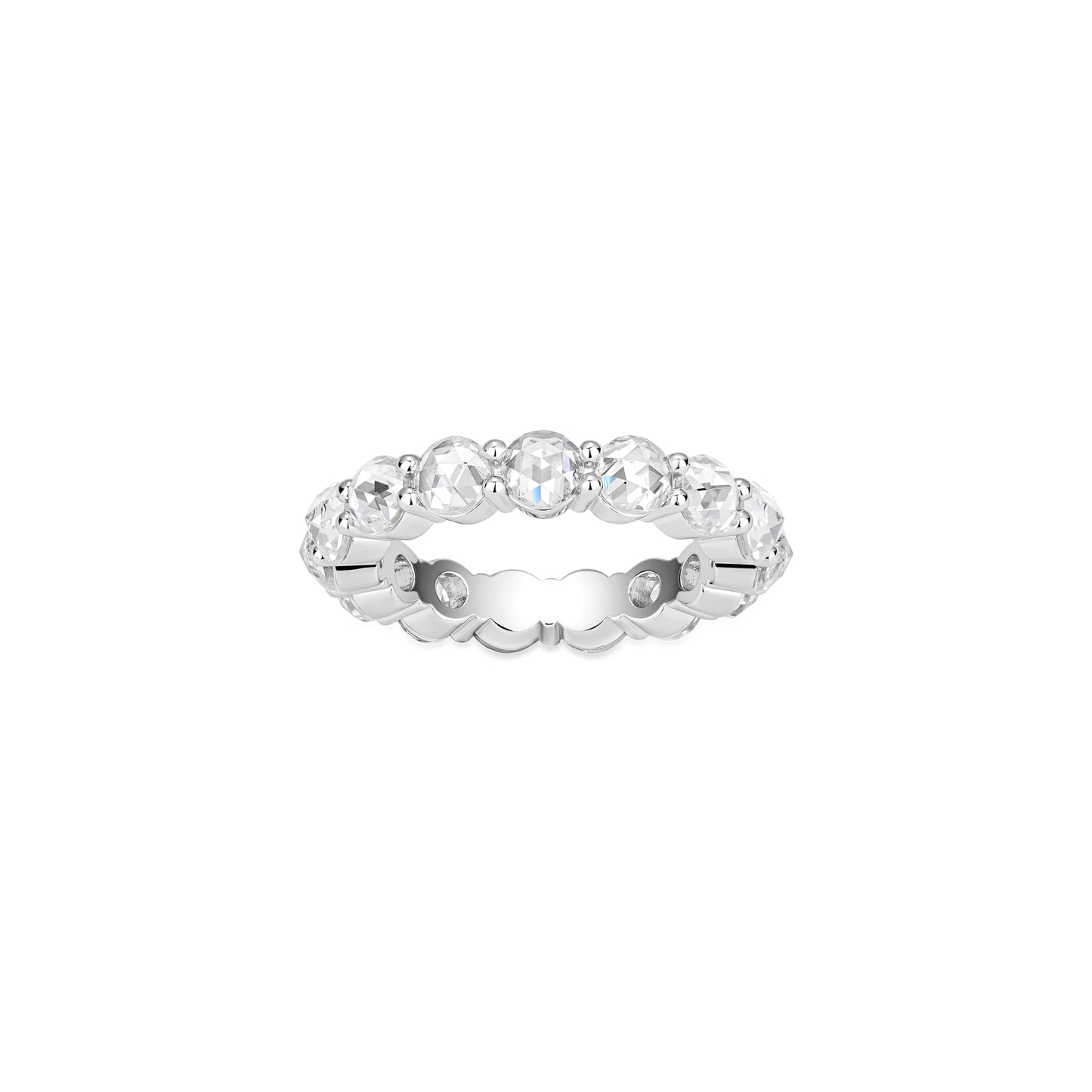 VAMERAY #32702 4 Carat Round Brilliant Prong-Set Eternity Ring