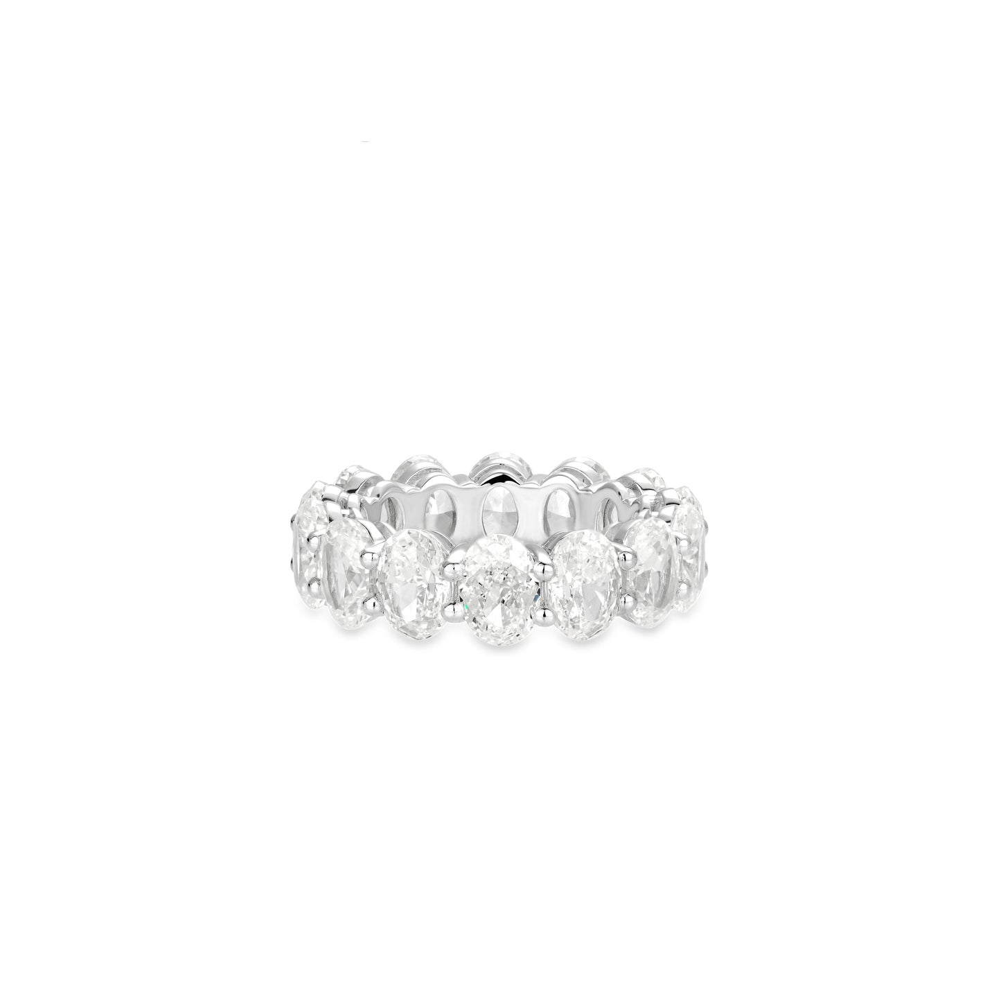 #10128 Lab Created Gemstones White Oval-cut tennis Ring 1.5ct/each #07006