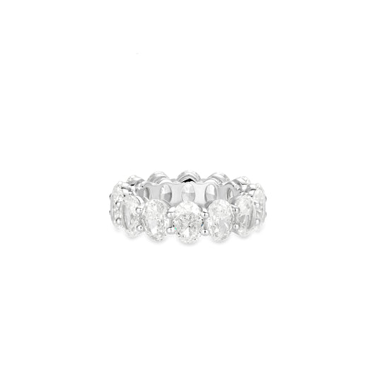 #10128 Lab Created Gemstones White Oval-cut tennis Ring 1.5ct/each #07006