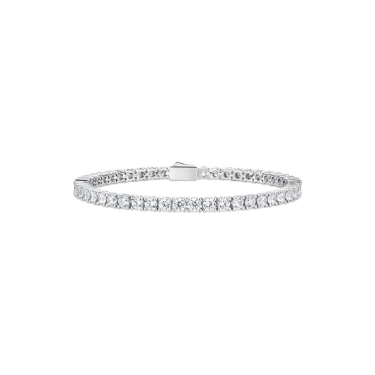 VAMERAY #6336 10 Carat Round Brilliant Dainty Prong-Set Tennis Bracelet