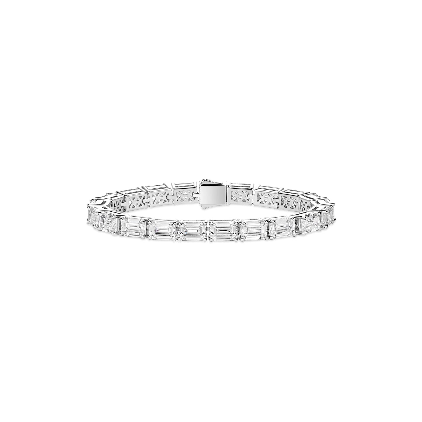 VAMERAY #6338 38 Carat Emerald Cut Prong-Set Tennis Bracelet