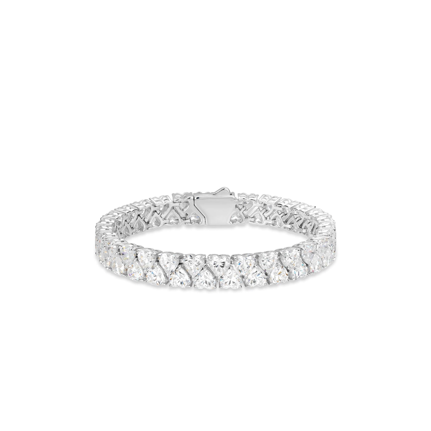Eco Diamond Magnificent High Jewelry collection: VAMERAY 'Two-Way ¨Love Hearts detailed Tennis Bracelet #6219
