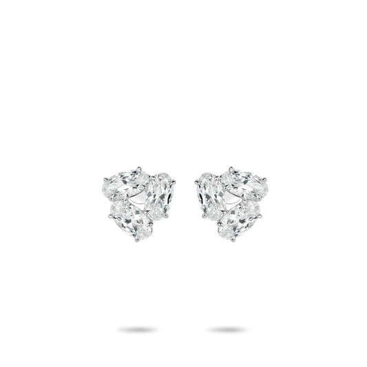#30305 Ethereal Sparkle Collection: Modern  Oval Cosmic Halo  exquisite Earrings