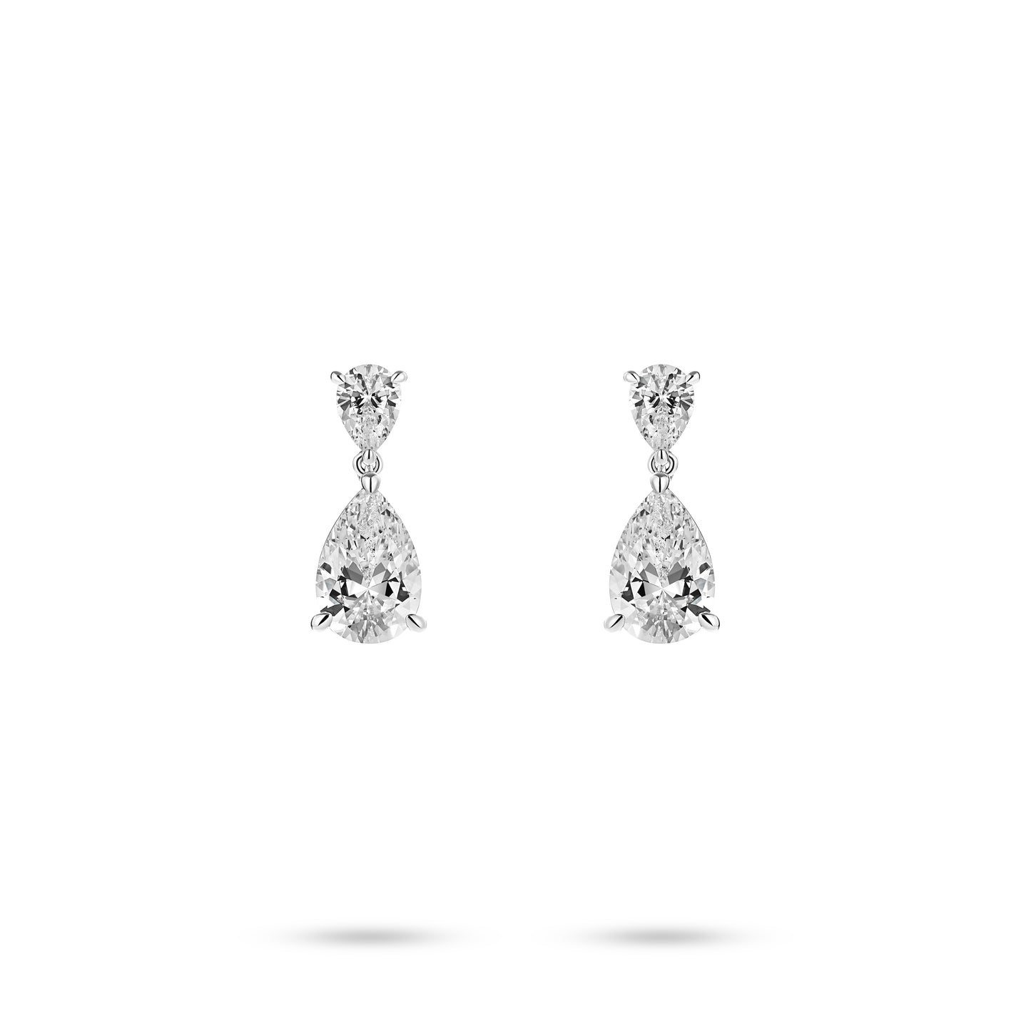 VAMERAY #3425 3.5 Carat In Each Pear Cut Prong-Set Drop Earrings