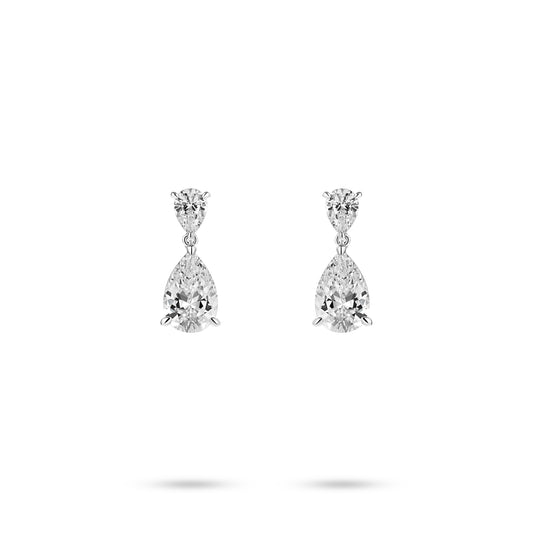 VAMERAY #3425 3.5 Carat In Each Pear Cut Prong-Set Drop Earrings