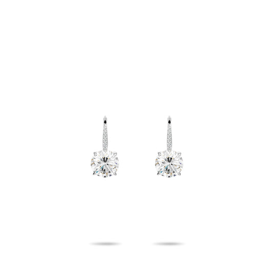 Welfare Exclusive: Modern  Round cut  Earrings,925 sterling silver £¨6 carat£©