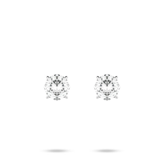 Wedding collection: Modern  Round Brilliant Heaven  detailed Earrings ( 6 carat) #3854