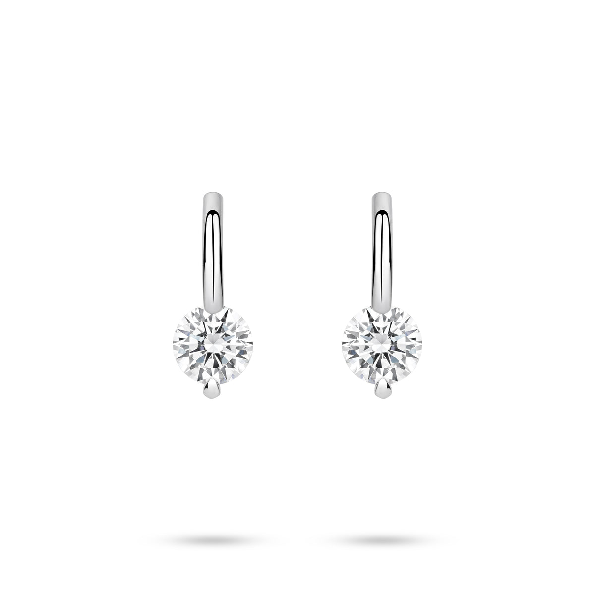 VAMERAY #4909 3 Carat In Each Round Brilliant Cut Solitaire Prong-Set Drop Earrings