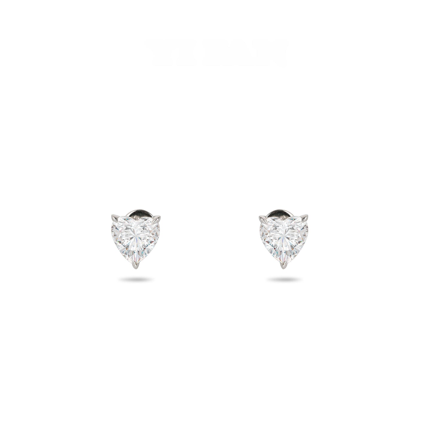 ECO Diamonds Newbie's Gift White color VAMERAY 2 Carat Promote Heart Earring#3266