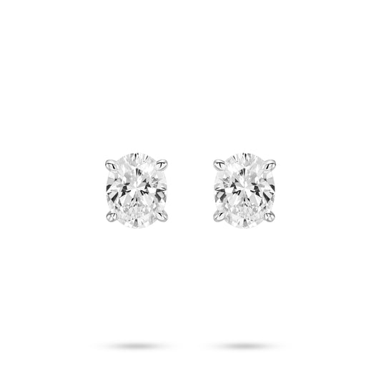 ECO Diamonds Newbie's Gift White color VAMERAY 3 Carat Promote Oval Earring#3256