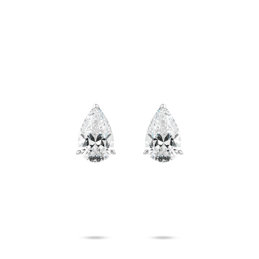 ECO Diamonds Newbie's Gift White color VAMERAY 3 Carat Promote Pear Earring#2625