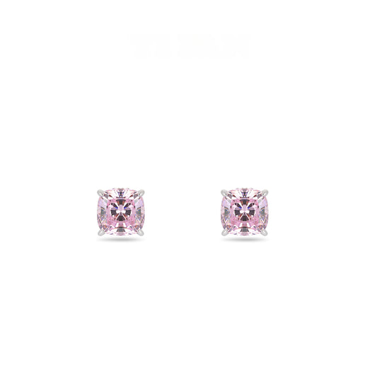 ECO Diamonds Newbie's Gift White color VAMERAY 3 Carat Promote Pink Cushion Earring#3290