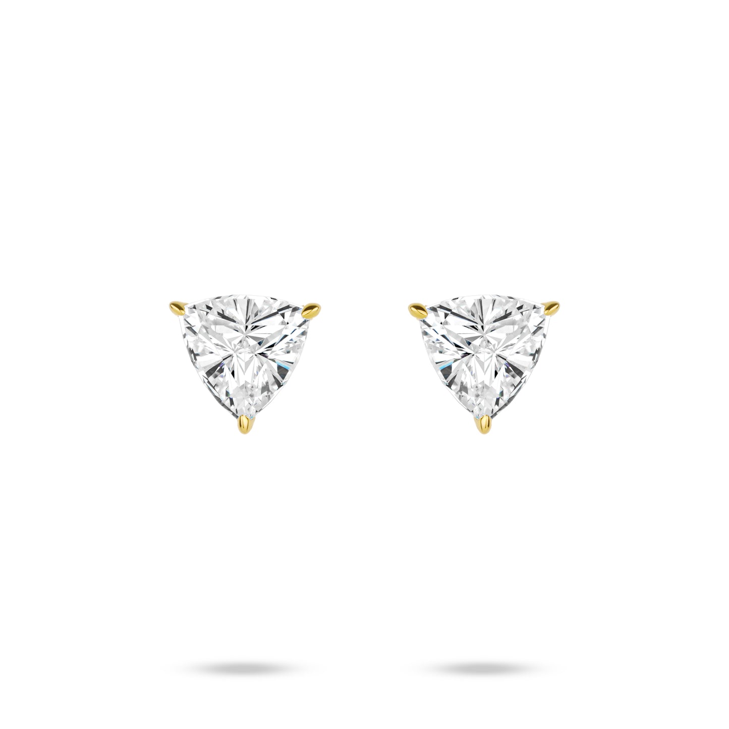 ECO Diamonds Newbie's Gift White color VAMERAY 3 Carat In Each Promote Golden Triangle Earring #2630