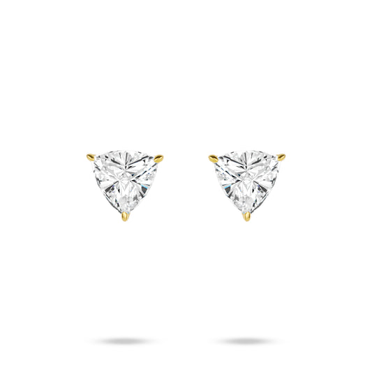 ECO Diamonds Newbie's Gift White color VAMERAY 3 Carat In Each Promote Golden Triangle Earring #2630