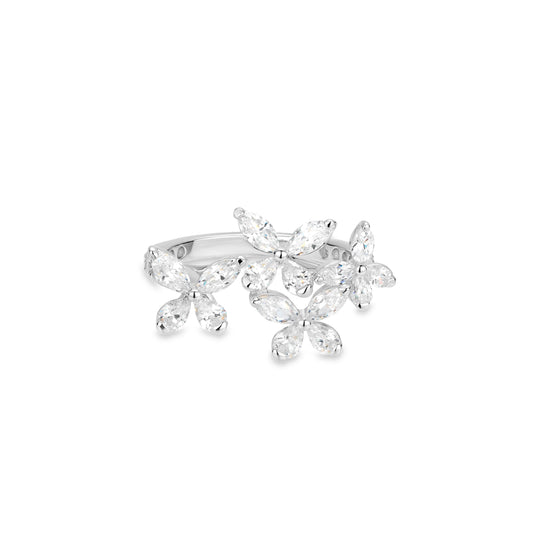 Eco Diamond Wedding Collection: VAMERAYModern  Spring of Hope Gradient Icy Butterfly  exquisite Ring #6208