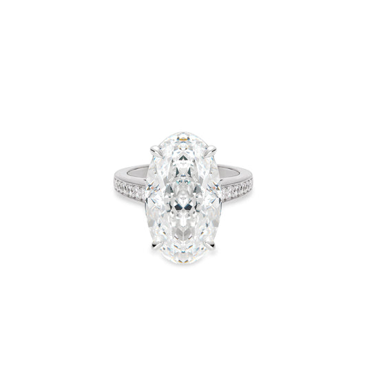 Wedding collection: Luxury ¡°Magnificent Icy Oval-cut¡±Half coaming Ring #10240 #07006