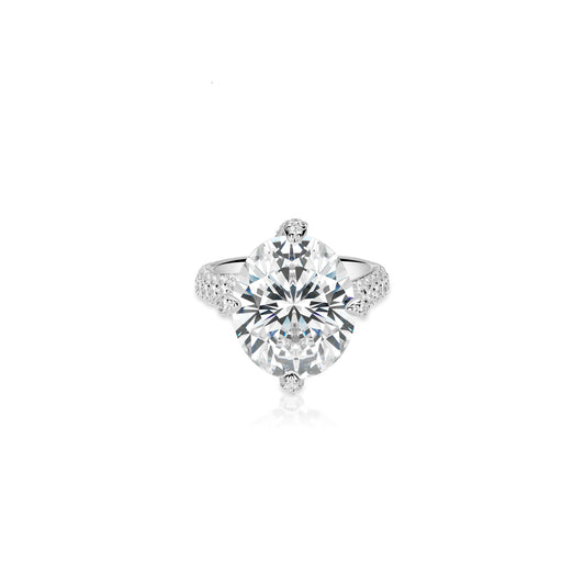 High Jewelry collection: Luxury ¡°central Sparkle Oval Radiance  High-End Couture Ring (solitaire 30 carat) #10528