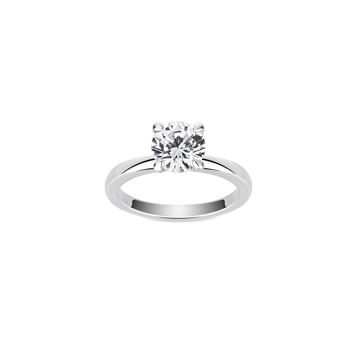 VAMERAY #1314 1 Carat Round Brilliant Cut Solitaire Four-Prong Ring