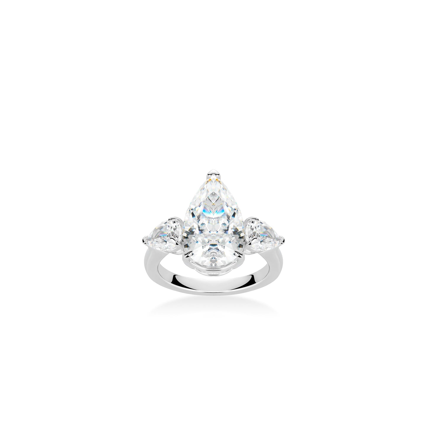 #1730 Minimalist collection: Classic pear-cut D color 15 carat