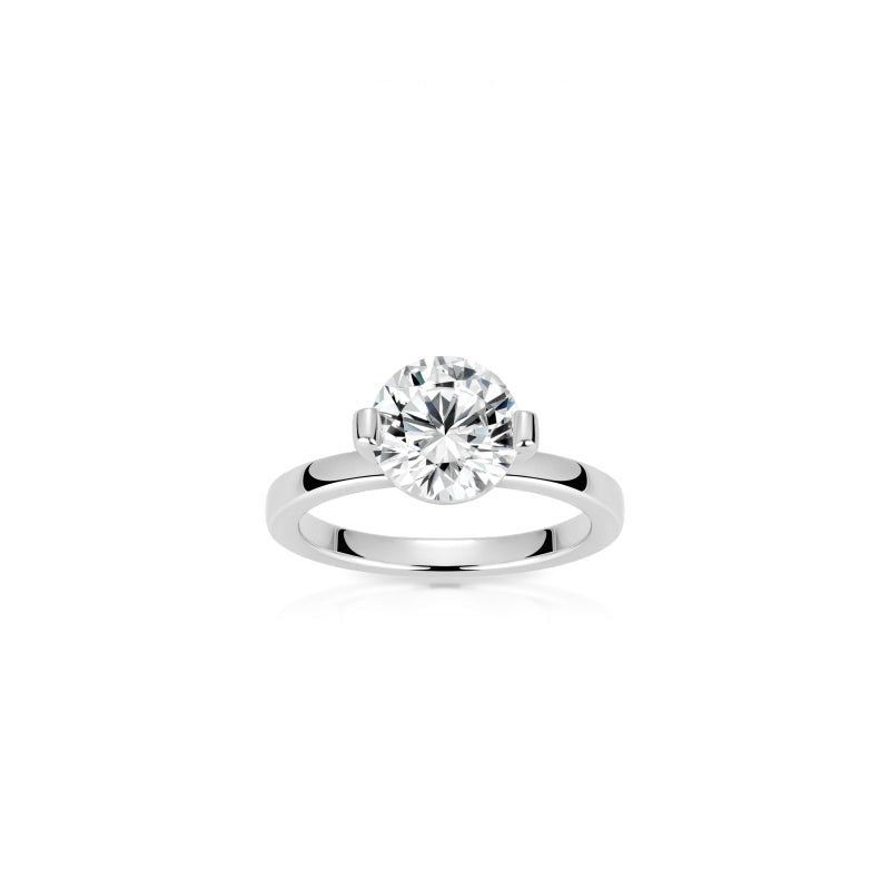 VAMERAY #48012 3 Carat Round Brilliant Solitaire Tension-Set Ring