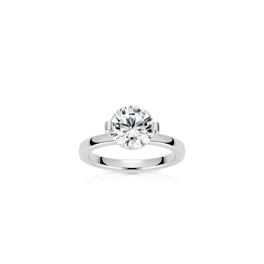 VAMERAY #48012 3 Carat Round Brilliant Solitaire Tension-Set Ring