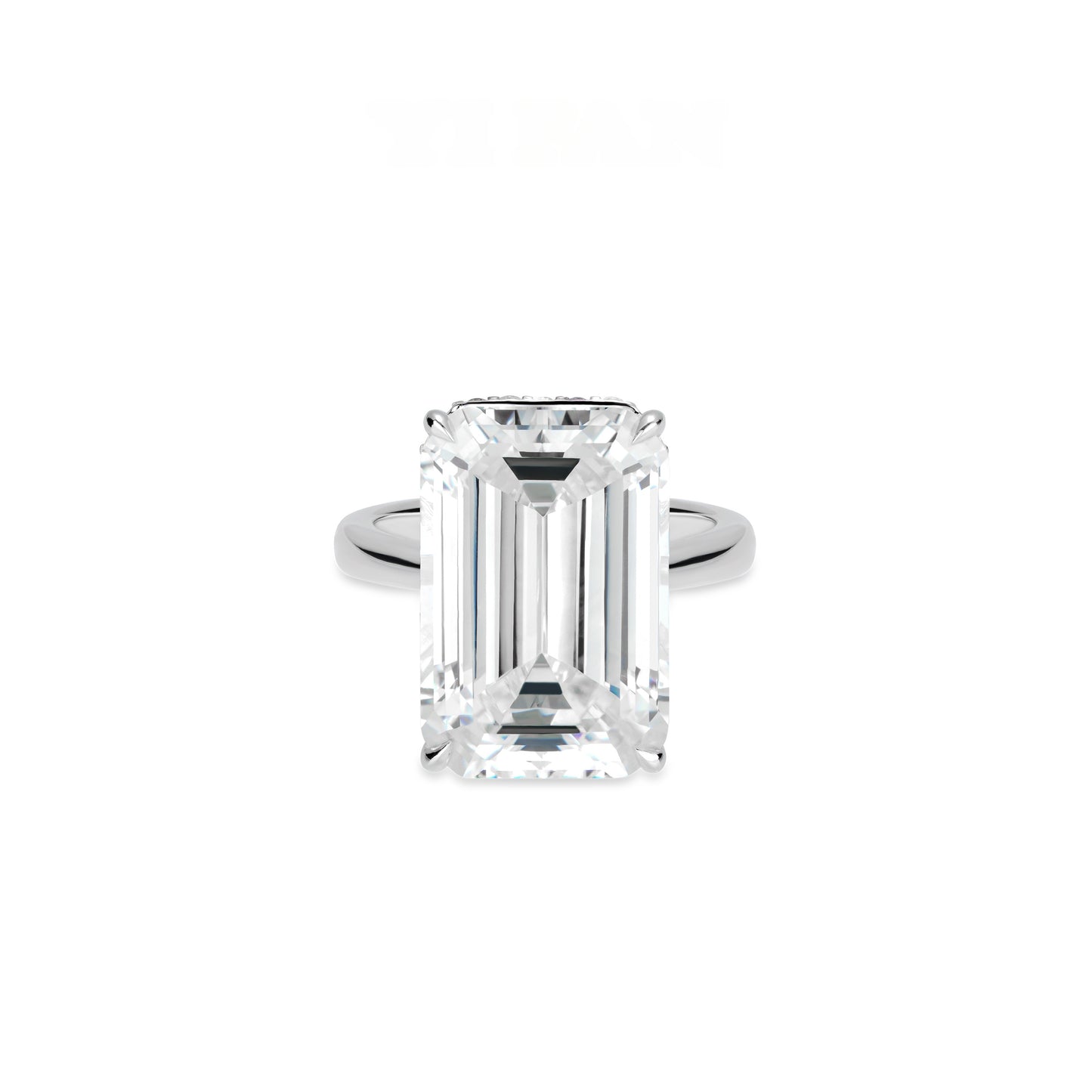 ECO Diamonds Micro-setting D color VAMERAY 26 Carat Emerald White Ring#11582