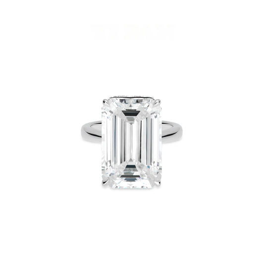 ECO Diamonds Micro-setting D color VAMERAY 26 Carat Emerald White Ring#11582