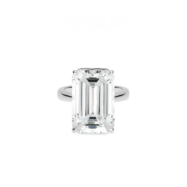 ECO Diamonds Micro-setting D color VAMERAY 26 Carat Emerald White Ring#11582