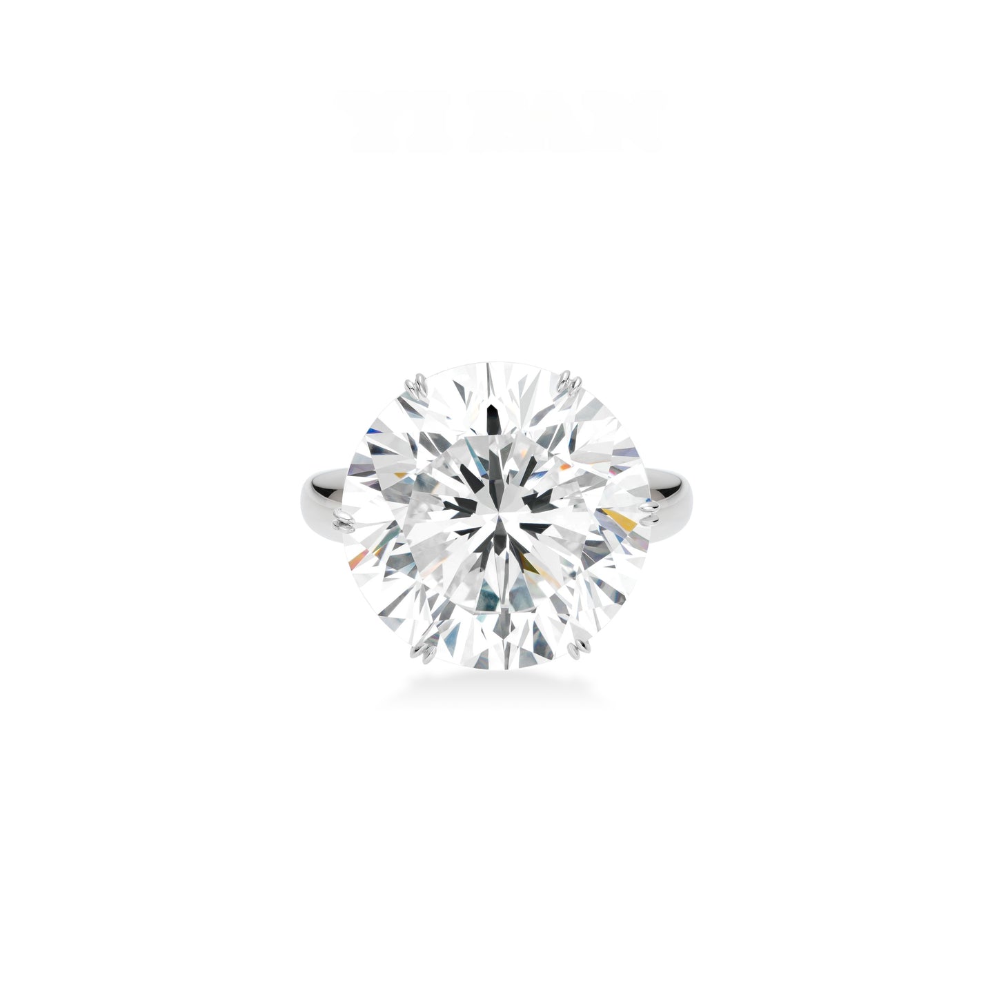 ECO Diamonds Micro-setting D color VAMERAY 70 Carat Round White Ring#12117