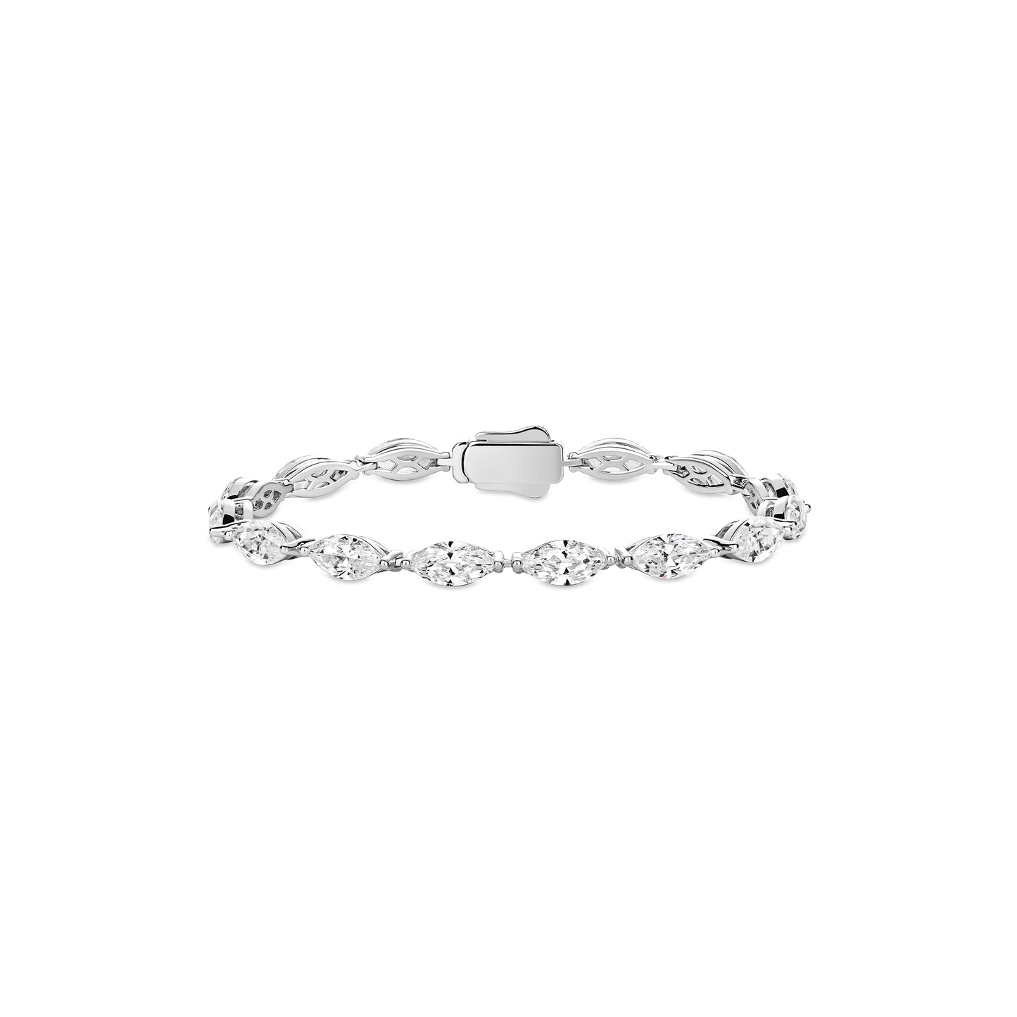 VAMERAY #3264 25 Carat Marquise Cut Prong-Set Station Tennis Bracelet