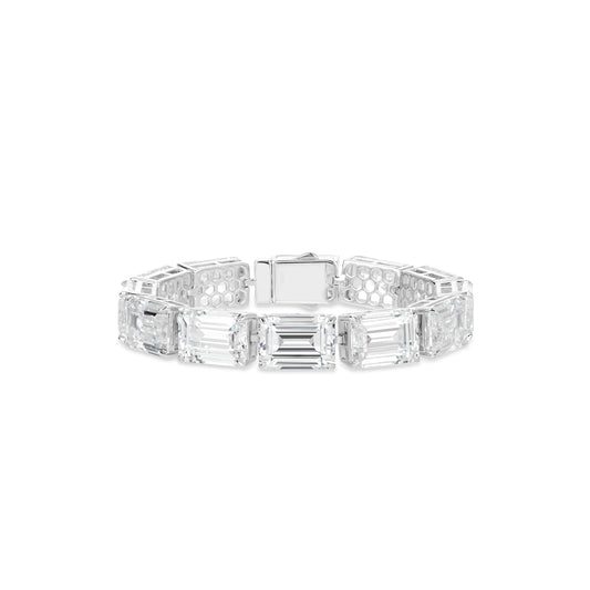 High Jewelry collection: Luxury  Emerald-cut Rock in Starry Galaxy  tennis Bracelets #4760
