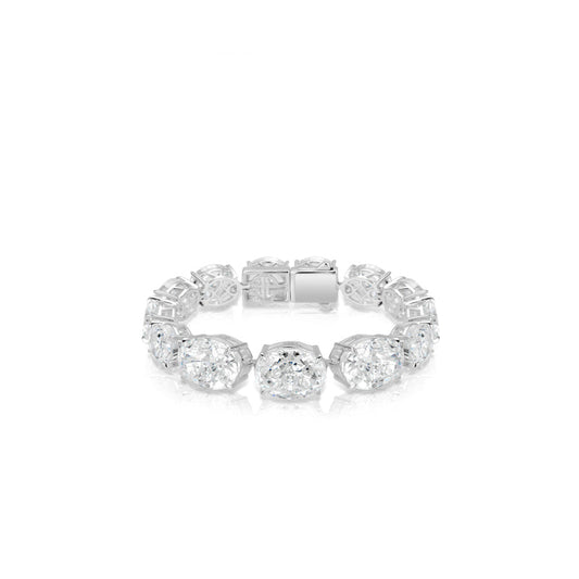 #5032 Eco Diamonds High End Collection: Oval Cut White Tennis Bracelets