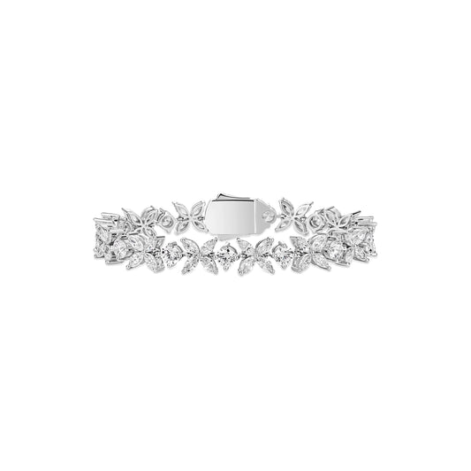 VAMERAY #6436 22 Carat Butterfly Marquise Cut Prong-Set Tennis Bracelet