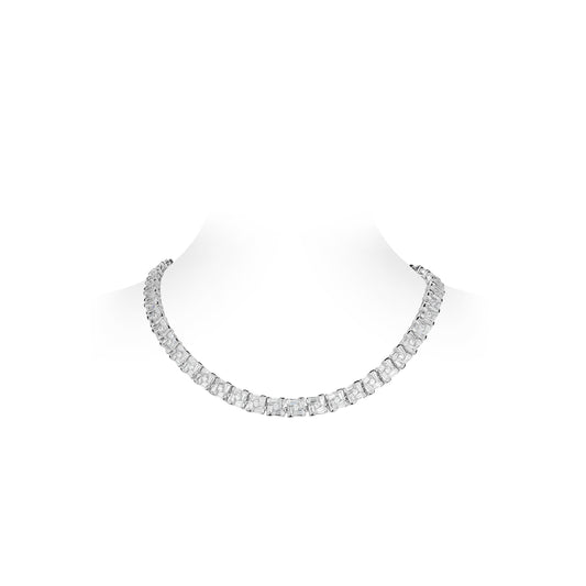 High Jewelry:  Brilliant tennis  Emerald-cut Necklace