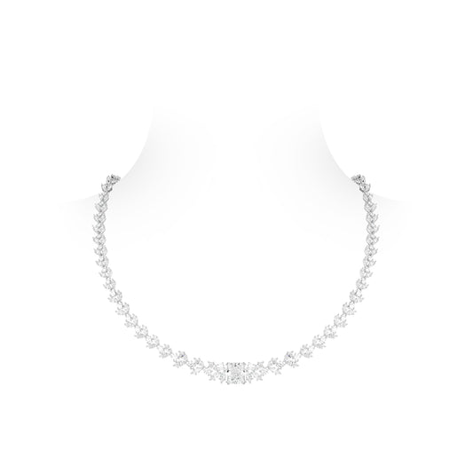High Jewelry collection: Luxury  Icy cut  flower Necklace #20550 #03056