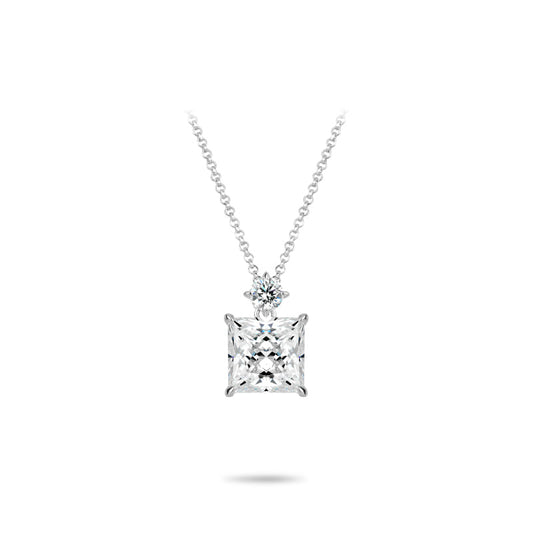 Ethereal sparkle Collection:Glamorous  Princess square cut  exquisite Pendant/Necklace #21050
