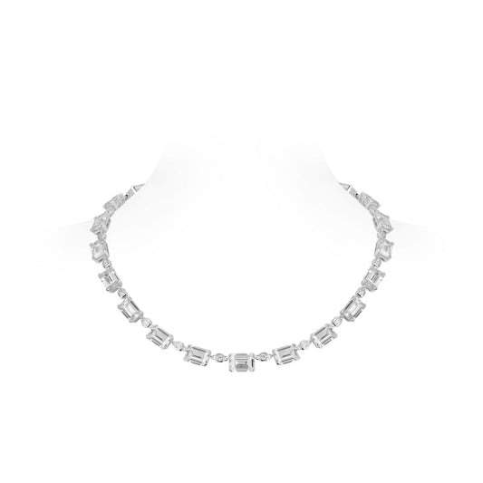 High Jewelry Collection: Luxury  Celestial Glacier Frosted Echo  detailed Tennis Necklace (Unisex) #21321