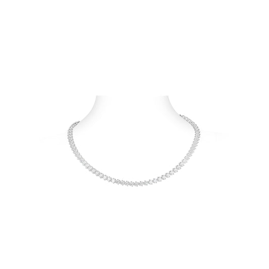 Lab Created Gemstones Small Oval-cut White Choker/Necklace #2237