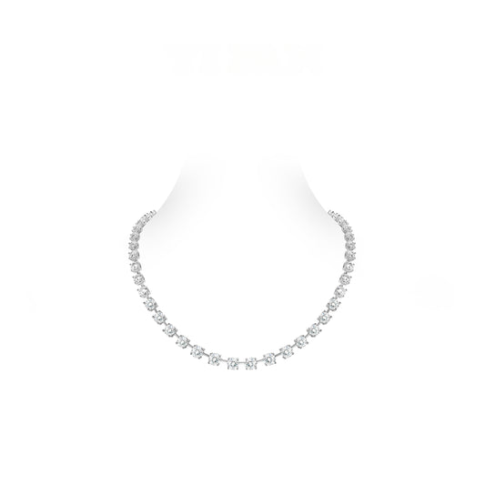 VAMERAY #2271 80 Carat Round Brilliant Station Prong-Set Tennis Necklace